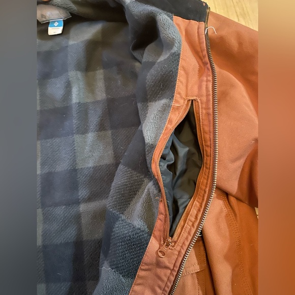 XL Columbia fleece lined brown utility jacket. EUC - Picture 3 of 4